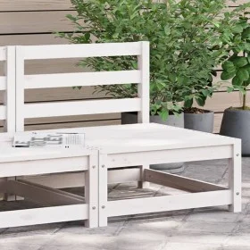 Garden sofa without armrests in white pine wood 70x70x67 cm by , Modular outdoor sofas - Ref: Foro24-837915, Price: 56,97 €, ...