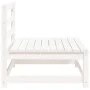 Gartensofa ohne Armlehnen aus weißem Kiefernholz 70x70x67 cm von , Modulare Sofas für den Außenbereich - Ref: Foro24-837915, ...