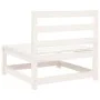 Gartensofa ohne Armlehnen aus weißem Kiefernholz 70x70x67 cm von , Modulare Sofas für den Außenbereich - Ref: Foro24-837915, ...