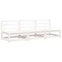 Garden sofas without armrests 3 units white wood 70x70x67 cm by , Modular outdoor sofas - Ref: Foro24-837929, Price: 134,12 €...