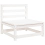 Garden sofas without armrests 3 units white wood 70x70x67 cm by , Modular outdoor sofas - Ref: Foro24-837929, Price: 150,78 €...