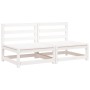 Garden sofas without armrests 2 units white wood 70x70x67 cm by , Modular outdoor sofas - Ref: Foro24-837922, Price: 105,52 €...