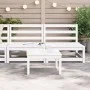 Garden sofas without armrests 2 units white wood 70x70x67 cm by , Modular outdoor sofas - Ref: Foro24-837922, Price: 104,42 €...