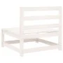 Garden sofas without armrests 2 units white wood 70x70x67 cm by , Modular outdoor sofas - Ref: Foro24-837922, Price: 104,42 €...