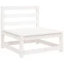 2-Sitzer-Gartensofa aus massivem weißem Kiefernholz von , Modulare Sofas für den Außenbereich - Ref: Foro24-837943, Preis: 13...