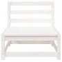 2-Sitzer-Gartensofa aus massivem weißem Kiefernholz von , Modulare Sofas für den Außenbereich - Ref: Foro24-837943, Preis: 13...