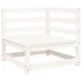 2-Sitzer-Gartensofa aus massivem weißem Kiefernholz von , Modulare Sofas für den Außenbereich - Ref: Foro24-837943, Preis: 13...