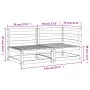 2-Sitzer-Gartensofa aus massivem weißem Kiefernholz von , Modulare Sofas für den Außenbereich - Ref: Foro24-837943, Preis: 13...
