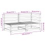 2-Sitzer-Gartensofa aus massivem weißem Kiefernholz von , Modulare Sofas für den Außenbereich - Ref: Foro24-837943, Preis: 13...