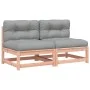 Garden sofas without armrests with cushions 2 units Douglas wood by , Modular outdoor sofas - Ref: Foro24-838091, Price: 142,...