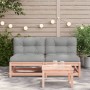 Garden sofas without armrests with cushions 2 units Douglas wood by , Modular outdoor sofas - Ref: Foro24-838091, Price: 143,...