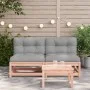 Garden sofas without armrests with cushions 2 units Douglas wood by , Modular outdoor sofas - Ref: Foro24-838091, Price: 142,...