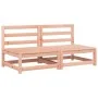 Garden sofas without armrests with cushions 2 units Douglas wood by , Modular outdoor sofas - Ref: Foro24-838091, Price: 142,...