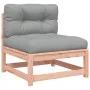 Garden sofas without armrests with cushions 2 units Douglas wood by , Modular outdoor sofas - Ref: Foro24-838091, Price: 142,...