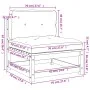 Garden sofas without armrests with cushions 2 units Douglas wood by , Modular outdoor sofas - Ref: Foro24-838091, Price: 142,...