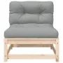 Garden sofas without armrests with cushions 2 units pine wood by , Modular outdoor sofas - Ref: Foro24-838085, Price: 167,05 ...