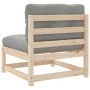 Garden sofas without armrests with cushions 2 units pine wood by , Modular outdoor sofas - Ref: Foro24-838085, Price: 167,05 ...