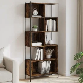 Smoked oak engineered wood shelf 72x28x172 cm by , Bookcases and shelves - Ref: Foro24-3213654, Price: 93,58 €, Discount: %