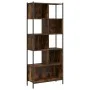 Smoked oak engineered wood shelf 72x28x172 cm by , Bookcases and shelves - Ref: Foro24-3213654, Price: 93,58 €, Discount: %