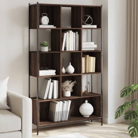 Estantería madera de ingeniería marrón roble 102x28x172 cm de , Librerías y estanterías - Ref: Foro24-3213661, Precio: 133,49...