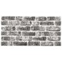 Paneles de pared 3D diseño de ladrillo 10 uds EPS gris oscuro