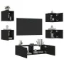 Wand-TV-Schränke mit LED-Leuchten 5 Stück schwarz von , TV-Möbel - Ref: Foro24-3216861, Preis: 178,40 €, Rabatt: %