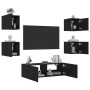 Wand-TV-Schränke mit LED-Leuchten 5 Stück schwarz von , TV-Möbel - Ref: Foro24-3216861, Preis: 180,91 €, Rabatt: %
