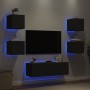 Wand-TV-Schränke mit LED-Leuchten 5 Stück schwarz von , TV-Möbel - Ref: Foro24-3216861, Preis: 180,91 €, Rabatt: %