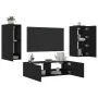 Wand-TV-Schränke mit LED-Leuchten 3 Stück schwarz von , TV-Möbel - Ref: Foro24-3216868, Preis: 169,09 €, Rabatt: %