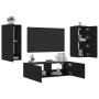 Wand-TV-Schränke mit LED-Leuchten 3 Stück schwarz von , TV-Möbel - Ref: Foro24-3216868, Preis: 171,60 €, Rabatt: %