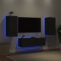 Wand-TV-Schränke mit LED-Leuchten 3 Stück schwarz von , TV-Möbel - Ref: Foro24-3216868, Preis: 171,60 €, Rabatt: %