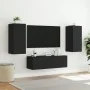 Wand-TV-Schränke mit LED-Leuchten 3 Stück schwarz von , TV-Möbel - Ref: Foro24-3216868, Preis: 169,09 €, Rabatt: %