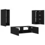 Wand-TV-Schränke mit LED-Leuchten 3 Stück schwarz von , TV-Möbel - Ref: Foro24-3216868, Preis: 169,09 €, Rabatt: %