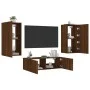 Wand-TV-Schränke mit LED-Leuchten 3 Stück Eiche braun von , TV-Möbel - Ref: Foro24-3216880, Preis: 166,59 €, Rabatt: %