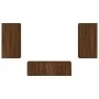 Wall TV cabinets with LED lights 3 pieces oak brown by , TV Furniture - Ref: Foro24-3216880, Price: 166,59 €, Discount: %