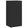Muebles de TV de pared con luces LED 3 piezas negro de , Muebles TV - Ref: Foro24-3216875, Precio: 186,38 €, Descuento: %