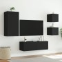 Wand-TV-Schränke mit LED-Leuchten 4 Stück schwarz von , TV-Möbel - Ref: Foro24-3216882, Preis: 184,94 €, Rabatt: %