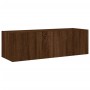 Muebles de TV de pared con luces LED 6 piezas marrón roble de , Muebles TV - Ref: Foro24-3216894, Precio: 253,37 €, Descuento: %