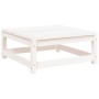 Gartenhocker aus massivem weißem Kiefernholz 70x70x30 cm von , Modulare Sofas für den Außenbereich - Ref: Foro24-837936, Prei...