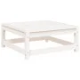 Gartenhocker aus massivem weißem Kiefernholz 70x70x30 cm von , Modulare Sofas für den Außenbereich - Ref: Foro24-837936, Prei...