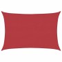 Toldo de vela rojo HDPE 160 g/m² 3,5x5 m