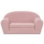 Sofá cama para niños de 2 plazas felpa suave rosa de , Mobiliario para bebés y niños pequeños - Ref: Foro24-357003, Precio: 7...