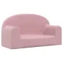 Rosafarbenes 2-Sitzer-Kindersofa aus weichem Plüsch von , Baby- und Kleinkindmöbel - Ref: Foro24-357015, Preis: 43,23 €, Raba...