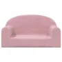 Rosafarbenes 2-Sitzer-Kindersofa aus weichem Plüsch von , Baby- und Kleinkindmöbel - Ref: Foro24-357015, Preis: 43,23 €, Raba...