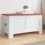 Baúl de almacenaje con tapa madera de acacia marrón y blanco de , Baúles de almacenamiento - Ref: Foro24-364918, Precio: 87,1...