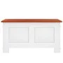 Baúl de almacenaje con tapa madera de acacia marrón y blanco de , Baúles de almacenamiento - Ref: Foro24-364918, Precio: 87,1...