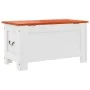 Baúl de almacenaje con tapa madera de acacia marrón y blanco de , Baúles de almacenamiento - Ref: Foro24-364918, Precio: 87,1...