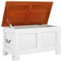 Baúl de almacenaje con tapa madera de acacia marrón y blanco de , Baúles de almacenamiento - Ref: Foro24-364918, Precio: 87,1...
