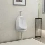Wall-mounted urinal with white ceramic flush valve by vidaXL, Urinals - Ref: Foro24-143986, Price: 104,51 €, Discount: %