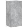 Muebles TV pared con LED 4 pzas madera ingeniería gris hormigón de , Muebles TV - Ref: Foro24-3216821, Precio: 190,13 €
